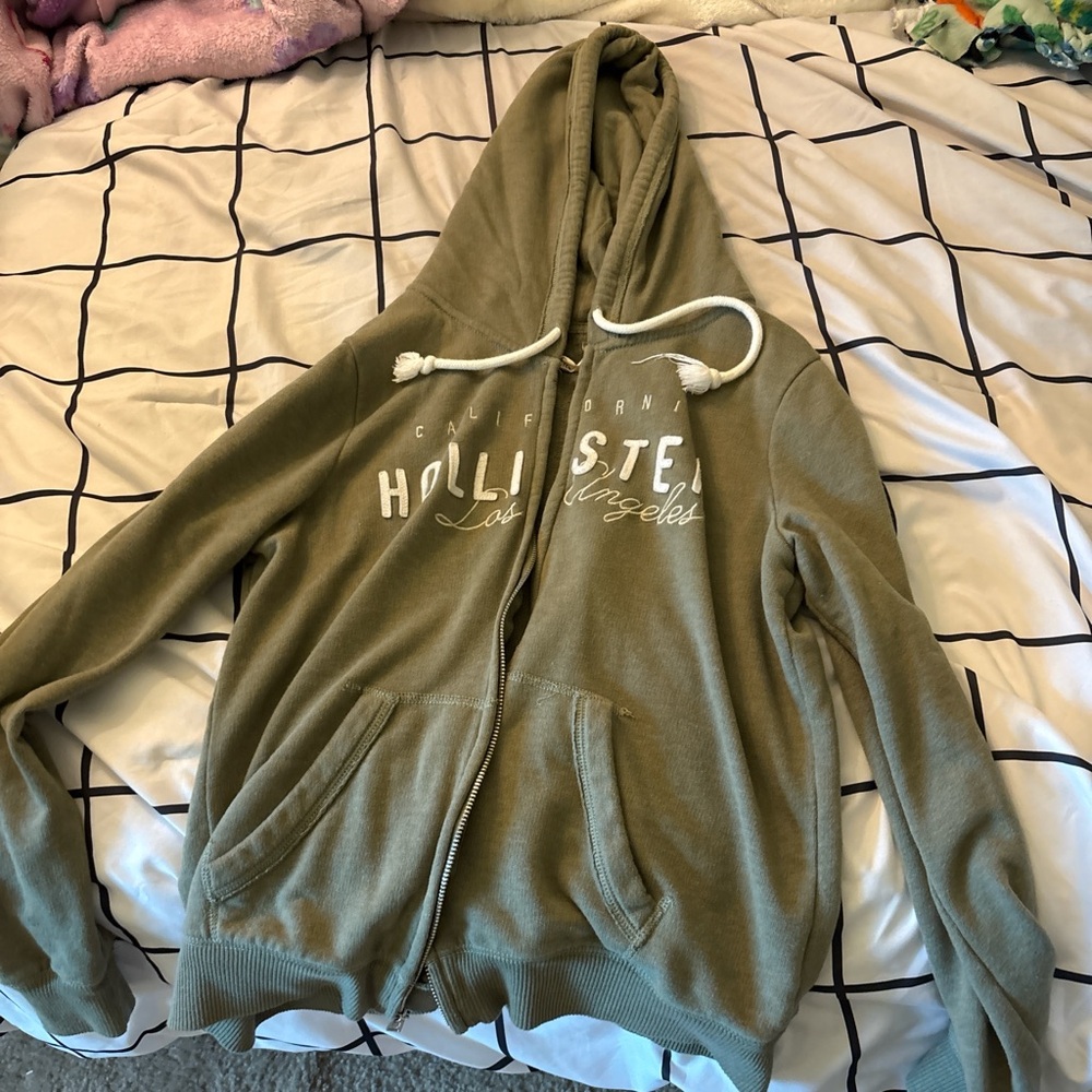 Hollister Forest Green zip up